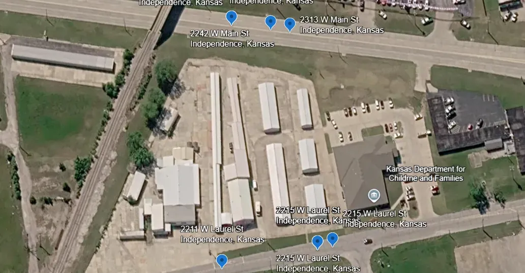 birdeye view of storage facility 